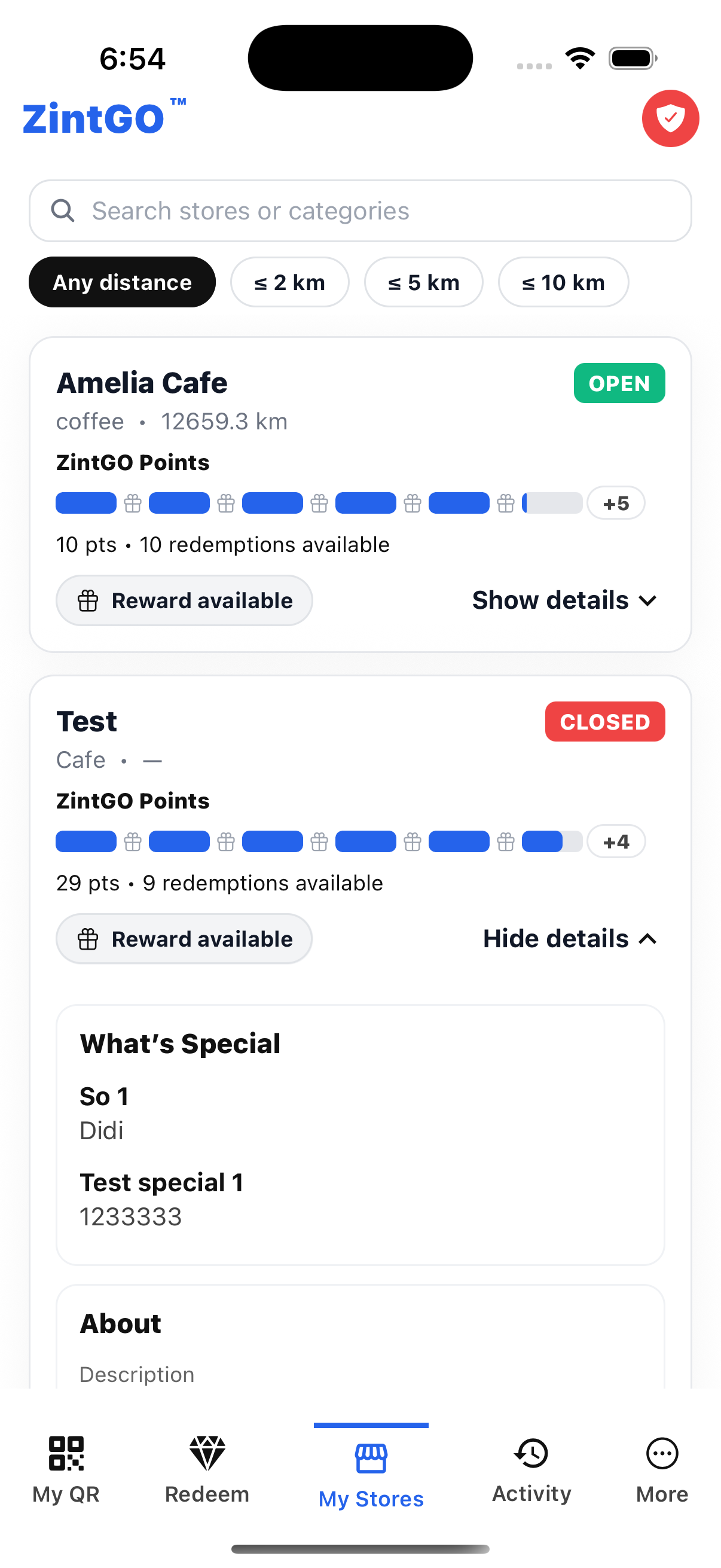 ZintGO – Store Page